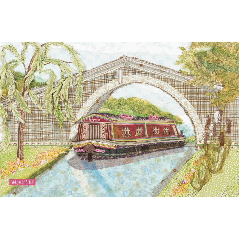 Abigail Mill Cotton Tea Towel Canal Barge