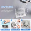 20 Pack Disposable Shower Drain Hair Catcher Mesh Stickers, Floor