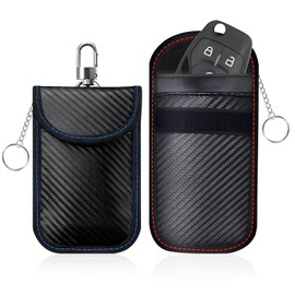 Keyless Go Schutz für Autoschlüssel, 2er-Pack Schutz für Autoschlüssel, Faraday-Tasche Funk-Schlüssel Abschirmung Schlüsselschutz Diebstahlschutz Schlüssel-Tasche Schlüssel-Etui Schlüssel-Beutel
