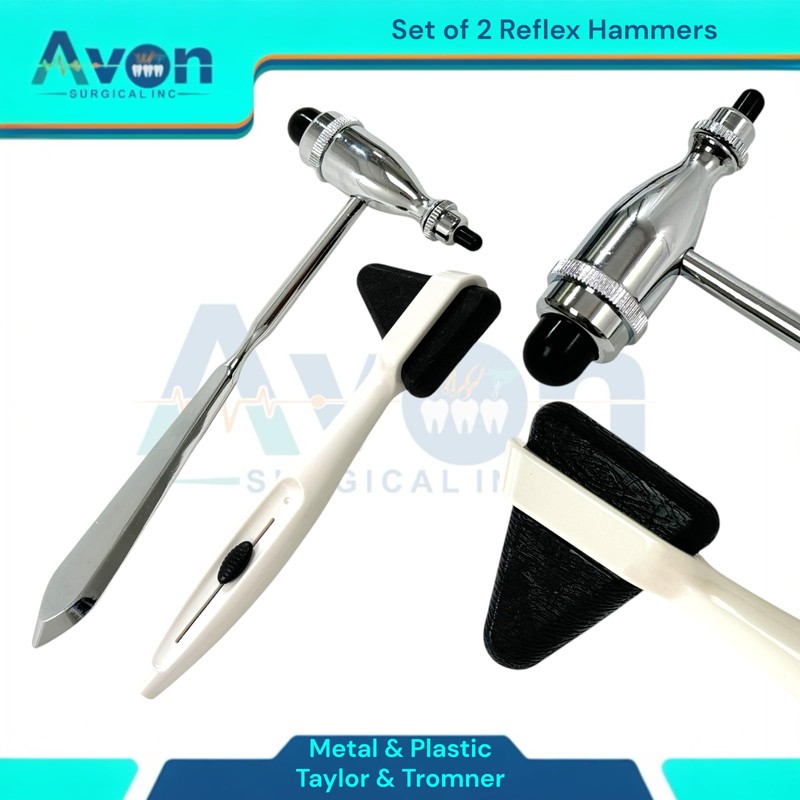 Taylor Percussion Reflex Hammer Plastic Construction Compact with Retracting Filament