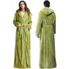 Oksun Womens Long Fleece Robe: Floor Length Flannel Hooded Bathrobe,