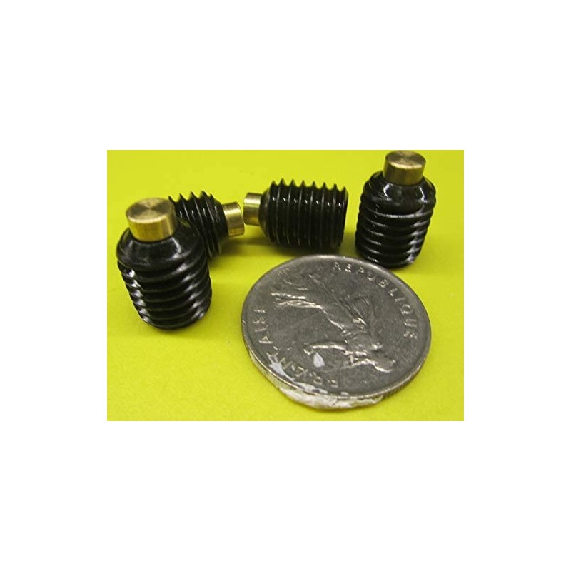 Black Oxide Steel Brass Tip Set Screw 1/2-13 x .625"