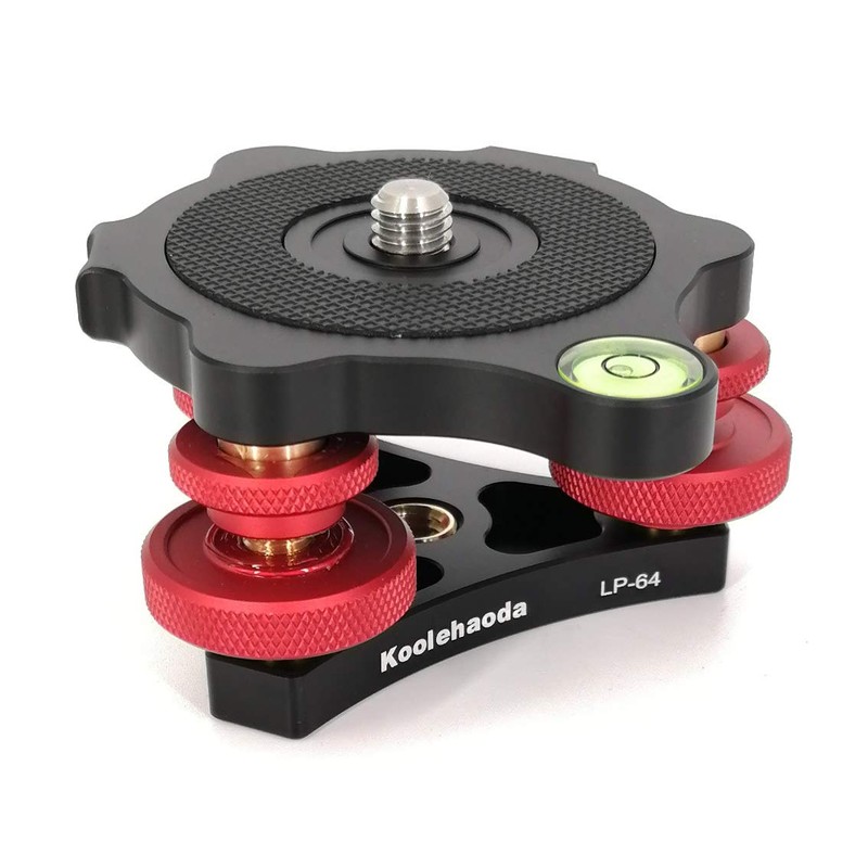 koolehaoda Leveler with Spirit Level LP-64 for Tripod 3/8 Mounting
