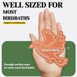 Bird Bath Copper Purification Disk 99.99% Pure Copper Water Cleaning Discs Triple-Point Support 0.6mm Physical Clean Water for All-Season Universal Natural Fit Outdoor Birdbaths Bowls Garden（Bird）