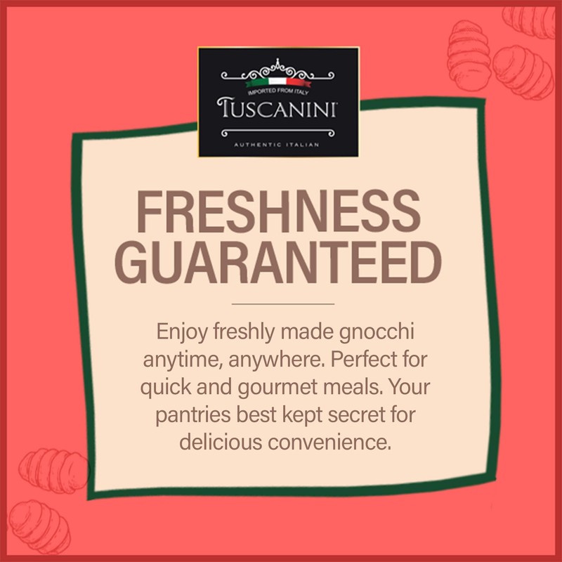 Tuscanini Gluten Free Potato Gnocchi Pasta, 16oz (3 Pack) |