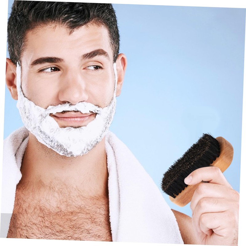 BIUDECO Pcs Wooden Beard Mustache Grooming Brush Beechwood Handle Hair