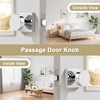 Probrico Chrome Square Door Knobs no Lock, Closet Door Knobs