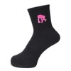 EGOZARU Basketball One Point Socks EZAC-8802-142 (Black x Pink/M/Men's, Lady's)