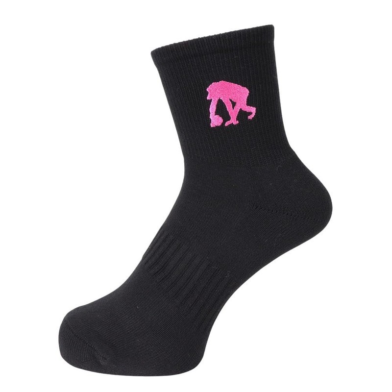 EGOZARU Basketball One Point Socks EZAC-8802-142 (Black x Pink/M/Men's, Lady's)
