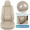 hoozoom Leather Front Car Seat Covers Breathable Seat Covers Waterproof