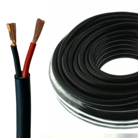 Automotive Round Twin 2 Core Cable 12V/24V Thin Wall Wire for Auto Boat 25Amp, 2mm² (20M Coil)