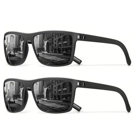 Tropic Blu - Polarised HD Sports Fasion Sunglasses for Men Sun Glasses Fishing Running Golf Sunglasses for Men Women with UV Protection (2 x Black)