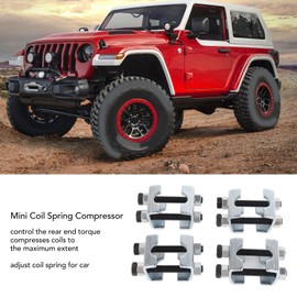 4 Pcs Mini Coil Spring Compressor, 2 Way Adjustable Spring Spacer Carbon Steel Shocks, Absorbing Mini Tool Removal Installer