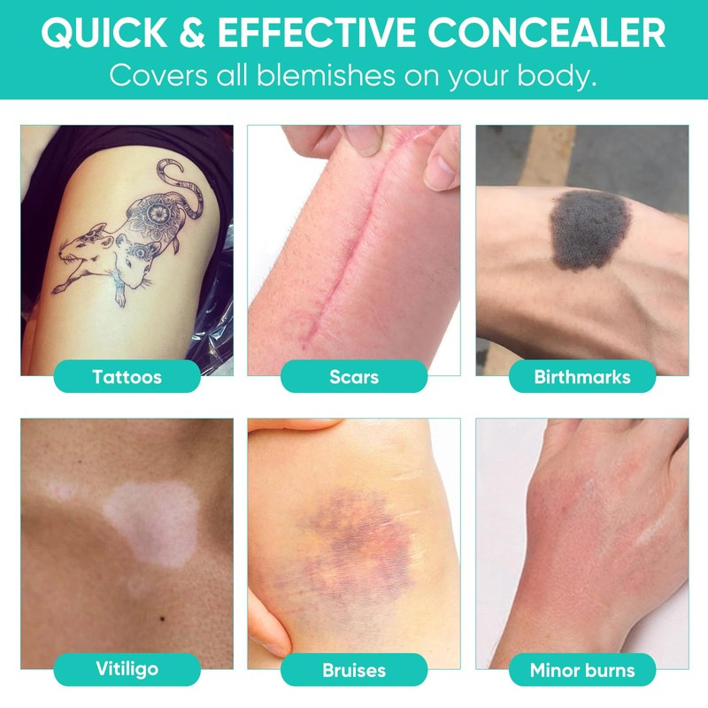 iTecFreely Tattoo-Cover-Up Sweatproof-Waterproof-Tattoo-Cover-Up-Tape Ultra-Thin-Invisible-Breathable-Patch-Concealer-Sticker-Suitable-for-Spot-and-Scar