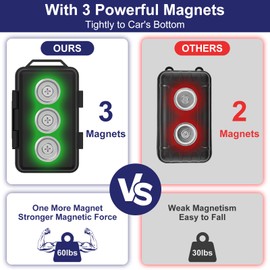 2 Pack Upgraded Magnetic Key Box, Hide A Key Magnetic Car Key Holder Key Hider with Faraday Bag, Waterproof Hidden Key Holder Car Key Case for Outdoor Travel, Magnetic Key Box for Under Car Vehicles