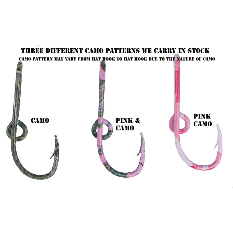 Two Eagle Claw Pink Camo Hat Hook Pin Fish Hook