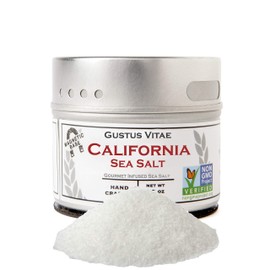 California Sea Salt | Non GMO Verified | Finishing Salt | 3.4oz | Crafted In Small Batches by Gustus Vitae | #9