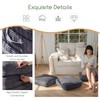 HIGOGOGO Pouf Ottoman Stuffed Square Modern Foam Filled Foot Rest