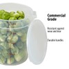 Lumintrail Cambro 4 Quart Round Food Storage Container, Translucent, with