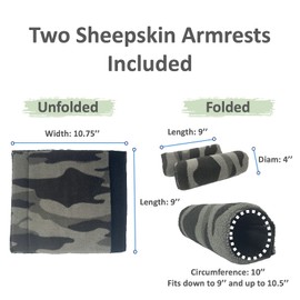 We&Life Wheelchair Armrest Pads (Pair, Camouflage, 9 inch)-Wheelchair Cushions for Seniors & Adults | Arm Rest Padded Cover | Armrest Covers for Office & Transport Chair & Mobility Scooter