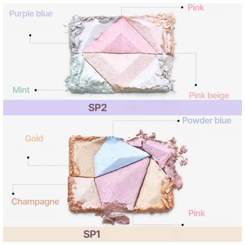 CEZANNE Pearl Glow Highlight Special Edition 2.4g, Shade:SP1 Aurora Prism