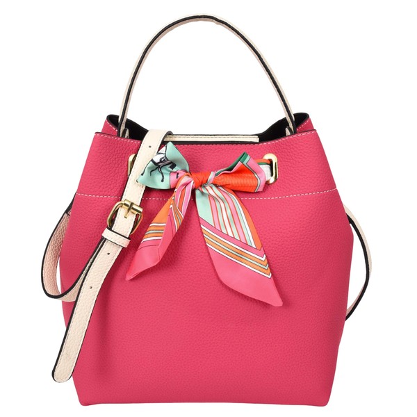 Womens Faux Leather Handbag Shoulder Tote with Cosmetics Bag Willow