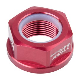 Tusk Nyloc Axle Nut M22 X 1.50 Red Compatible with Honda CRF450R 2002-2025/CRF250R 2004-2025/CR250R 200-2007