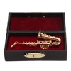 Musical Instrument Brooch, Brass Miniature Saxophone Brooch Pin Music Pins