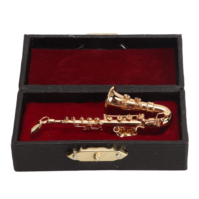 Musical Instrument Brooch, Brass Miniature Saxophone Brooch Pin Music Pins