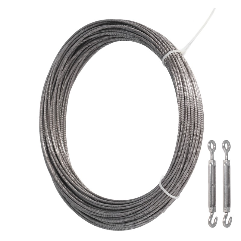 Stainless Steel Wire Rope Set Rust Proof Prevent Corrosion PVC