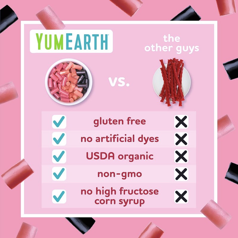 YumEarth Organic Gluten Free Strawberry Licorice Snack Packs - Allergy