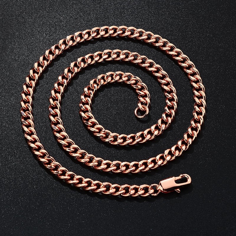 Copper Necklace for Men Women, 99.9% Pure Copper Cross Necklace,