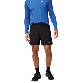Brooks Mens Journey 7" 2-in-1 Shorts Black Largex7