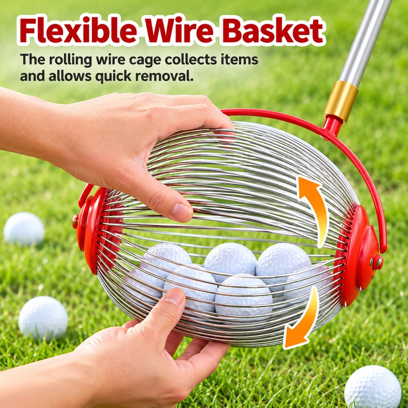 Rolling Nut Gatherer for Walnuts, Pecans & Golf Balls –