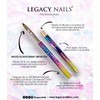 Legacy Nails Professional Multicolor Kolinsky Nail Brush #8 - Perfect