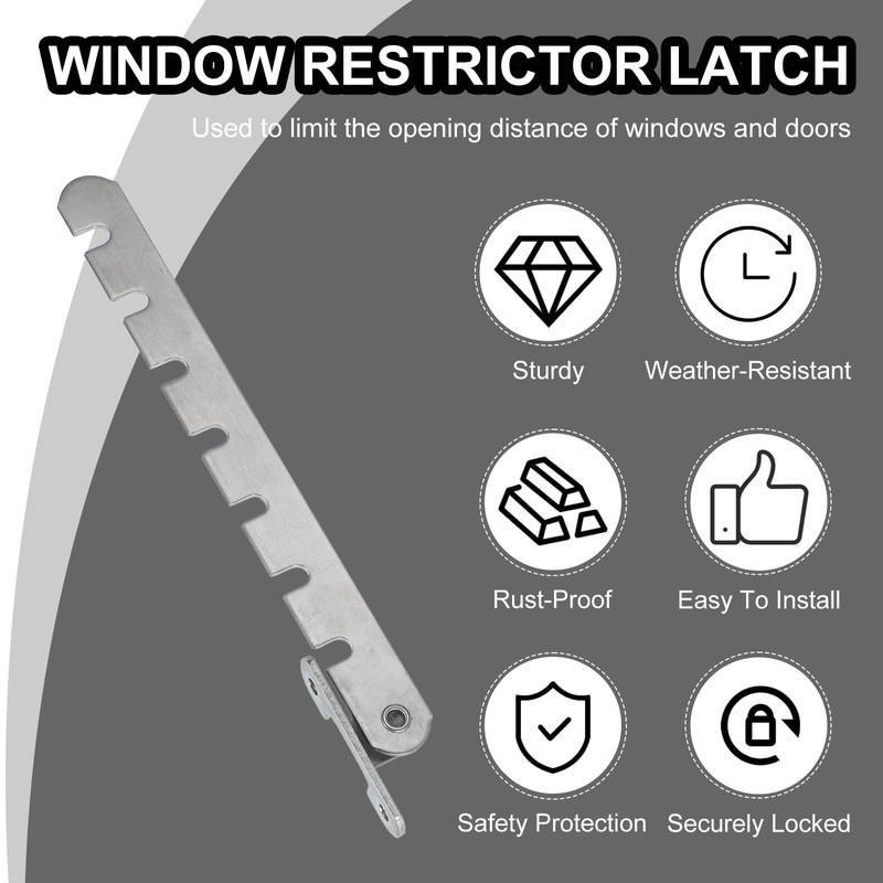 MECCANIXITY Window Restrictor Latch Window Safety Lock Stopper, Limit Stay
