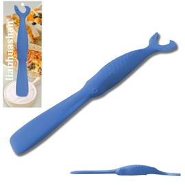 2-in-1 Silicone Jar Spatula & Jar Bottle Opener,Cute Kitchen Gadgets Accessories for Spreading Jam, Opening Jars & Beer Bottles,Kitchen Unique Gift (Dark Blue)