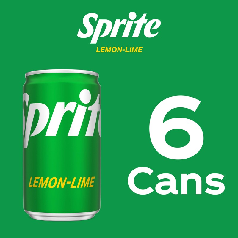 Sprite Lemon Lime Soda Soft Drinks, 7.5 fl oz, 6