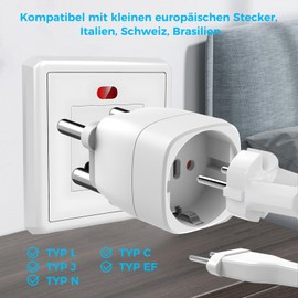 Oliveria 2 x Travel Adaptor for South Africa Socket Type M, Adapter South Africa, EU to South Africa Travel Adapter for South Africa, Mozambique, Bhutan, Namibia, Botswana Travel Adapter Type M