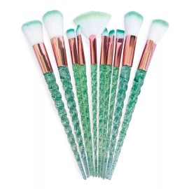 Gomar Set De 10 Brochas De Maquillaje Cuerno De Unicornio