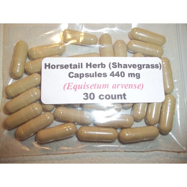 Horsetail Herb Powder Capsules - Shavegrass (Equisetum Arvense) 440 mg  30 count