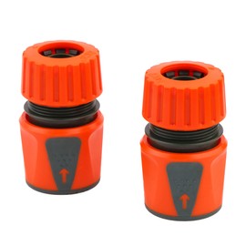 MIVOS 2 x Garden Hose Quick Connector - Hose Coupling for 1/2 Inch (13 mm) Hose - Connection Parts for Hose Start and End - Made in EU
