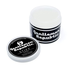 Gentlemen Republic 8oz Stiff Pomade - Lightweight All-Day Hold with High Shine Finish, Alcohol-Free and Paraben-Free Formula, Suitable for Thick Hair