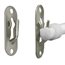 Kowibcl Curtain Rod Bracket,Curtain Rod Holder with Screw Pack，6PCS (for 5/16"Curtain Rod) Nickel