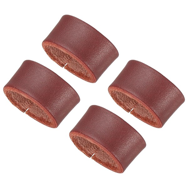 PATIKIL Leather Loop Keeper, 4 Pack Leather Loops Belt Keeper