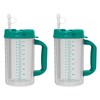 Whirley Drink Works (2) Teal 32 oz Hospital Mugs -