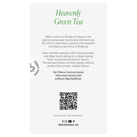 96° Chinese Green Tea - 20 Pyramid Tea Bags, Individually Wrapped, Delicate, Sweet and Grassy, Biodegradable Plant-Based Bags