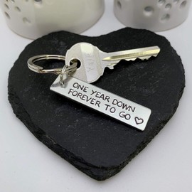 One Year Down, Forever To Go Keychain