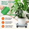 3 Pack 13 inch Plant Caddy with Lockable Wheels, Drainage