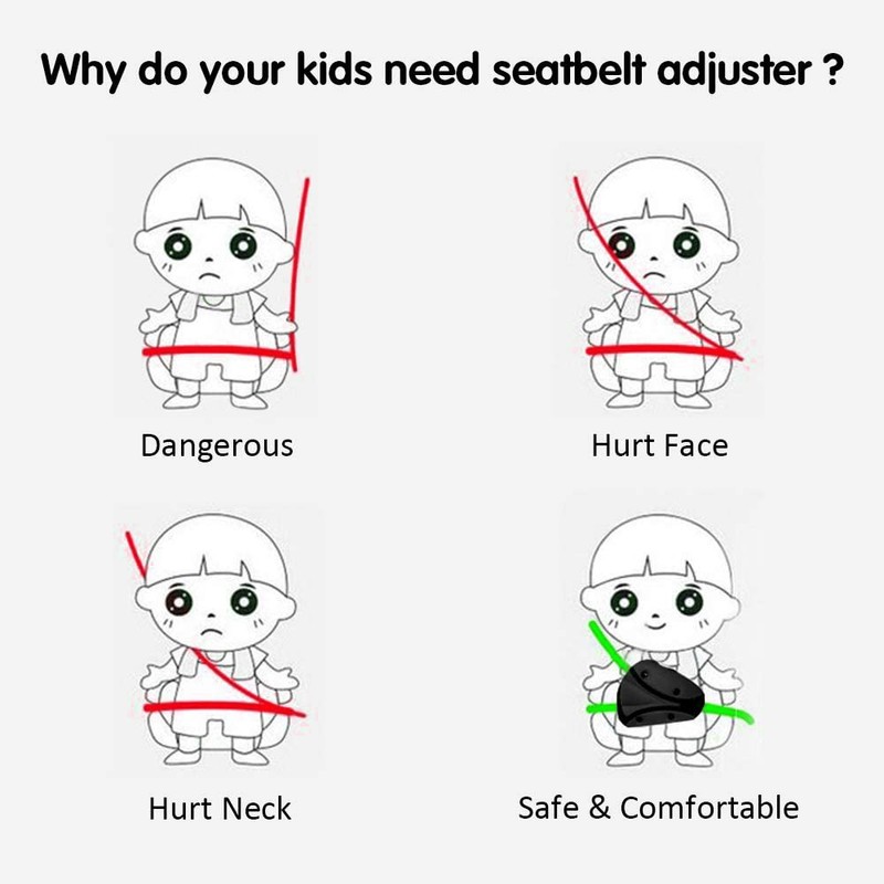 TOPOST Cinturon de Seguridad para Niños, Bebe, Adultos Ajustable